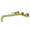Kingston Brass KS8047CML Wall Mount Tub Faucet, Brushed Brass KS8047CML - alternate 1